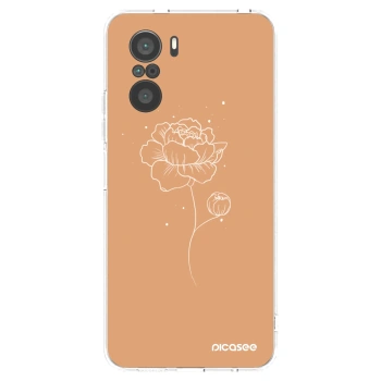 Picasee Xiaomi Poco F3 Hülle - Transparentes Silikon - Peonies