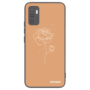 Picasee Xiaomi Redmi Note 10 5G Hülle - Schwarzes Silikon - Peonies