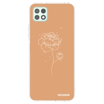 Picasee Samsung Galaxy A22 A226B 5G Hülle - Transparentes Silikon - Peonies