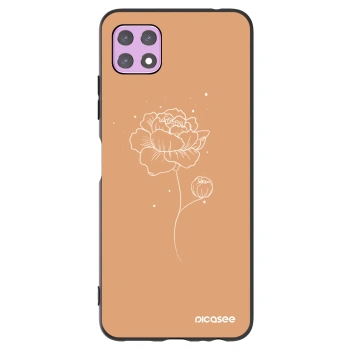 Picasee Samsung Galaxy A22 A226B 5G Hülle - Schwarzes Silikon - Peonies