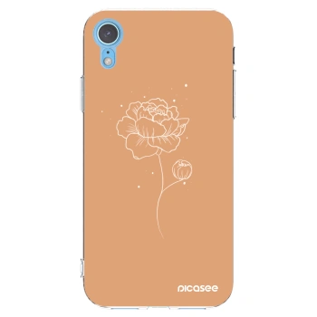 Picasee Apple iPhone XR Hülle - Transparentes Silikon - Peonies