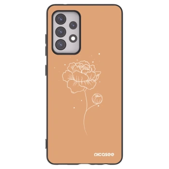 Picasee Samsung Galaxy A52s 5G A528B Hülle - Schwarzes Silikon - Peonies