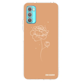 Picasee Motorola Moto G60 Hülle - Transparentes Silikon - Peonies