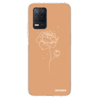 Picasee Realme 8 5G Hülle - Transparentes Silikon - Peonies