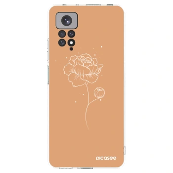 Picasee Xiaomi Redmi Note 11 Hülle - Transparentes Silikon - Peonies