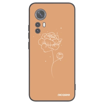 Picasee Xiaomi 12X Hülle - Schwarzes Silikon - Peonies
