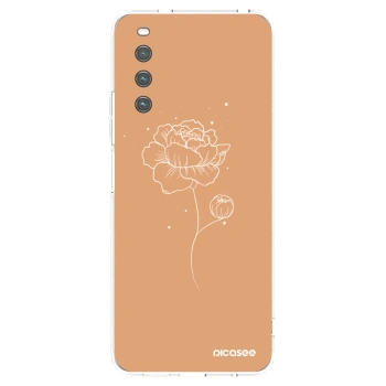 Picasee Sony Xperia 10 IV 5G Hülle - Transparentes Silikon - Peonies
