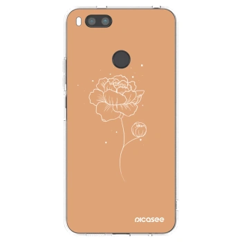 Picasee Xiaomi Redmi A1 Hülle - Transparentes Silikon - Peonies