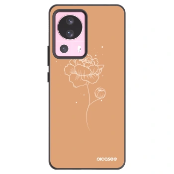Picasee Xiaomi 13 Lite Hülle - Schwarzes Silikon - Peonies