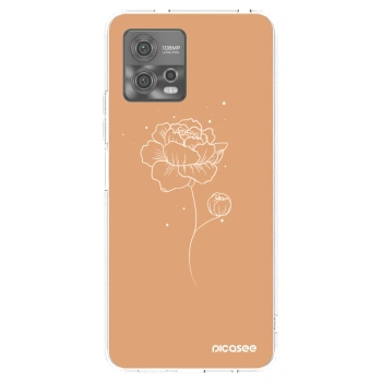 Picasee Motorola Moto G72 Hülle - Transparentes Silikon - Peonies