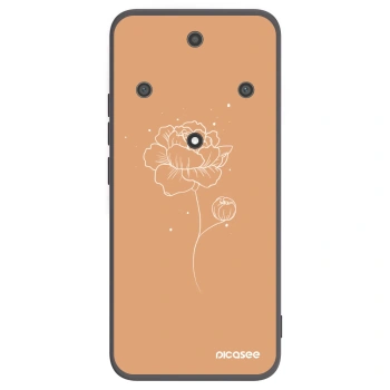 Picasee Honor Magic5 Lite 5G Hülle - Schwarzes Silikon - Peonies