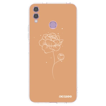 Picasee Honor 8X Hülle - Transparentes Silikon - Peonies