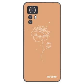 Picasee Xiaomi Redmi Note 12S Hülle - Schwarzes Silikon - Peonies