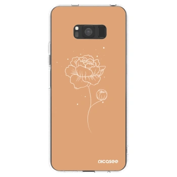 Picasee Samsung Galaxy S8 G950F Hülle - Transparentes Silikon - Peonies