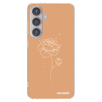 Picasee Samsung Galaxy S24 S921B 5G Hülle - Transparentes Silikon - Peonies