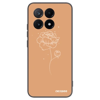 Picasee Xiaomi Poco X6 Pro Hülle - Schwarzes Silikon - Peonies