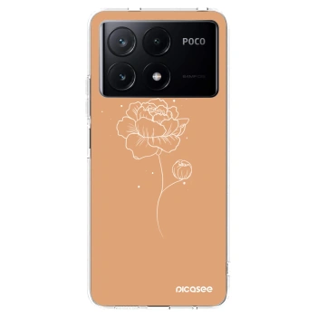 Picasee Xiaomi Poco X6 Pro Hülle - Transparentes Silikon - Peonies