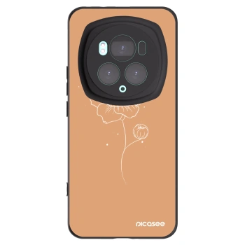 Picasee Honor Magic6 Pro Hülle - Schwarzes Silikon - Peonies