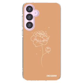 Picasee Samsung Galaxy A55 5G A556B Hülle - Transparentes Silikon - Peonies