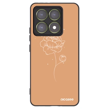 Picasee Xiaomi 14T Hülle - Schwarzes Silikon - Peonies