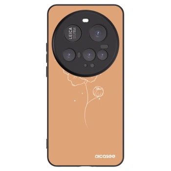 Picasee Xiaomi 15 Ultra Hülle - Schwarzes Silikon - Peonies