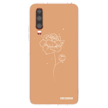 Picasee Huawei P30 Hülle - Transparentes Silikon - Peonies