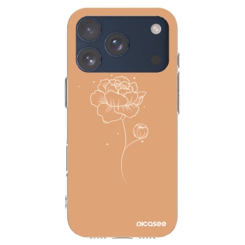Picasee Apple iPhone 17 Pro Hülle - Transparentes Silikon - Peonies