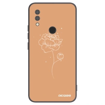 Picasee Xiaomi Redmi 7 Hülle - Schwarzes Silikon - Peonies