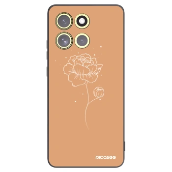 Picasee Motorola Moto G86 5G Hülle - Schwarzes Silikon - Peonies