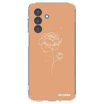Picasee Samsung Galaxy A17 5G Hülle - Transparentes Silikon - Peonies