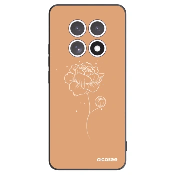 Picasee Xiaomi Redmi Note 15 Hülle - Schwarzes Silikon - Peonies