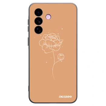 Picasee Samsung Galaxy A57 5G Hülle - Schwarzes Silikon - Peonies