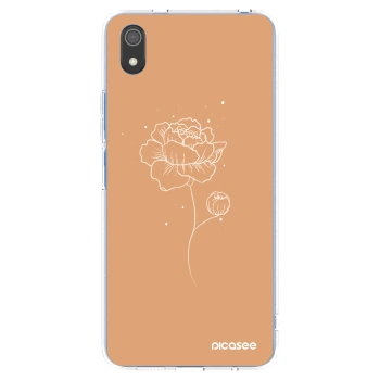 Picasee Xiaomi Redmi 7A Hülle - Transparentes Silikon - Peonies