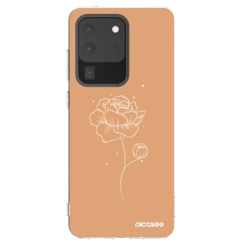 Picasee Samsung Galaxy S20 Ultra 5G G988F Hülle - Transparentes Silikon - Peonies