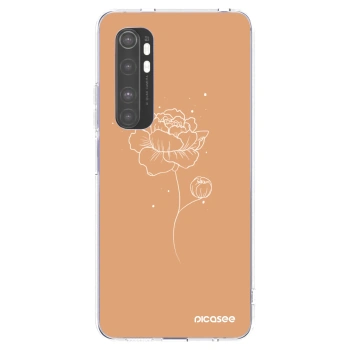 Picasee Xiaomi Mi Note 10 Lite Hülle - Transparentes Silikon - Peonies