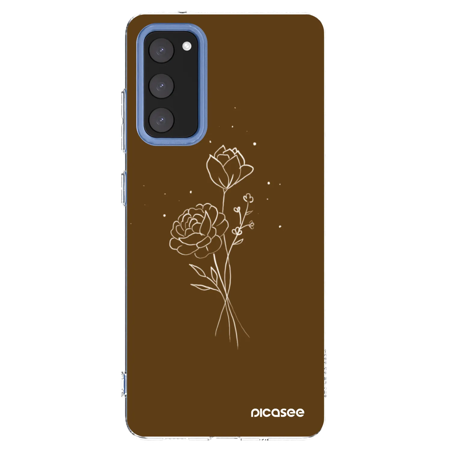 Picasee Samsung Galaxy S20 FE Hülle - Transparentes Silikon - Brown flowers