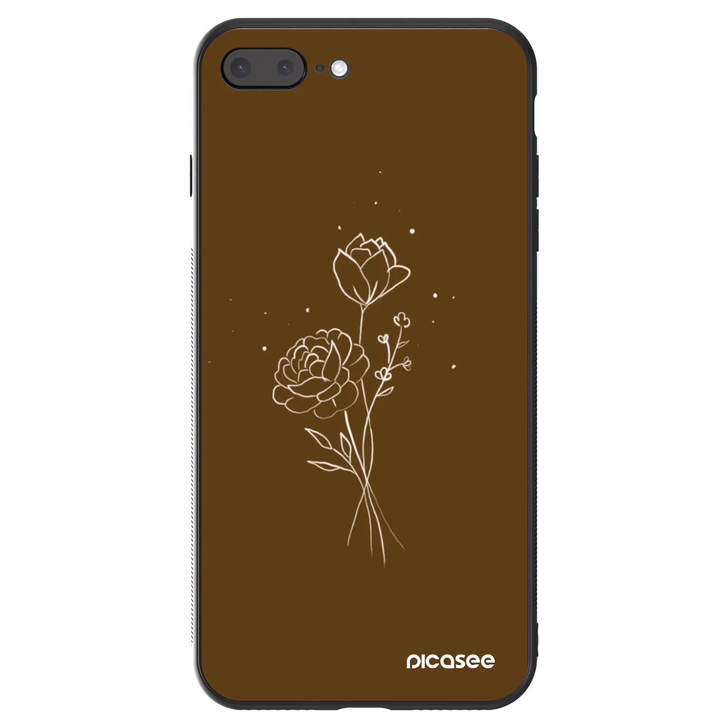 Picasee ULTIMATE CASE für Apple iPhone 7 Plus - Brown flowers