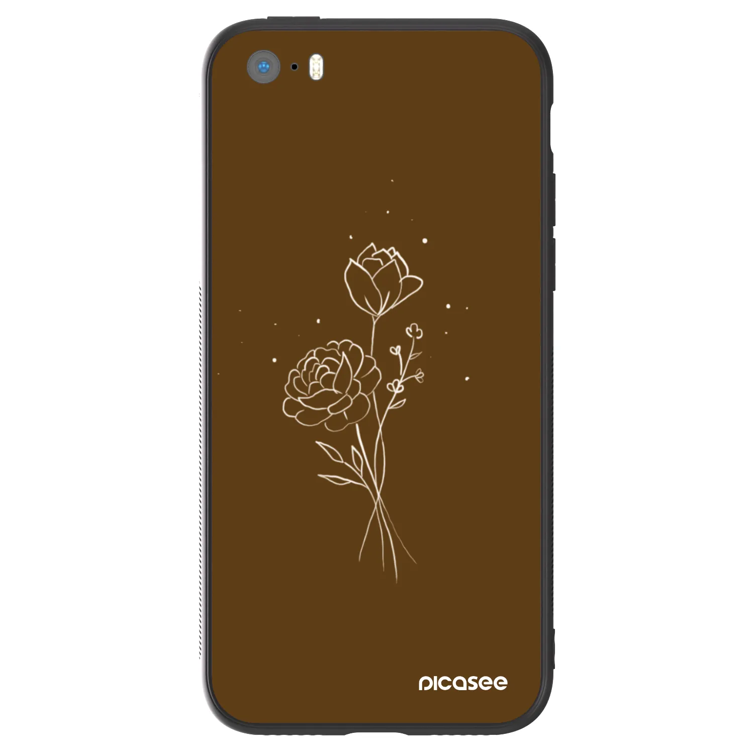 Picasee ULTIMATE CASE für Apple iPhone 5/5S/SE - Brown flowers
