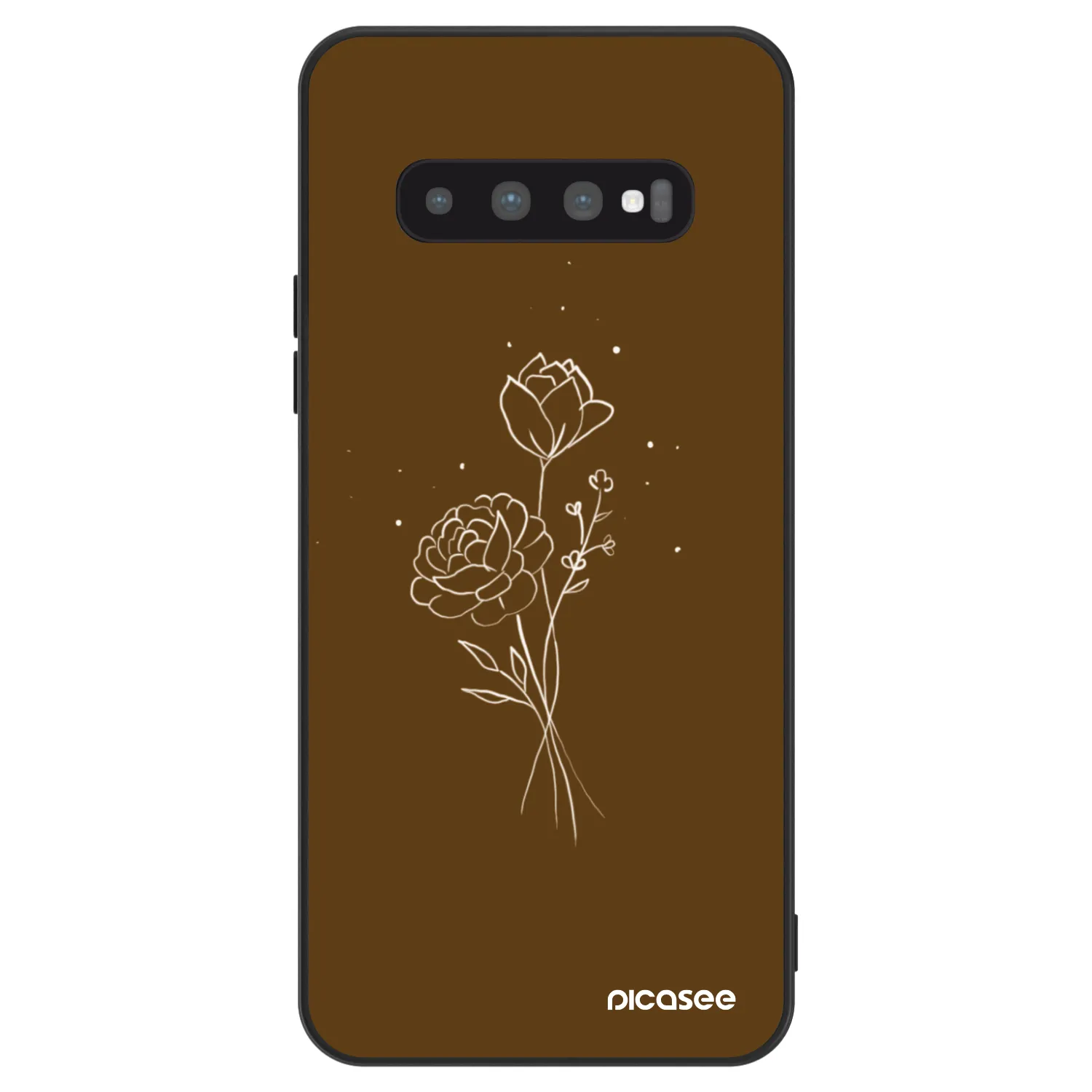Picasee ULTIMATE CASE für Samsung Galaxy S10 G973 - Brown flowers
