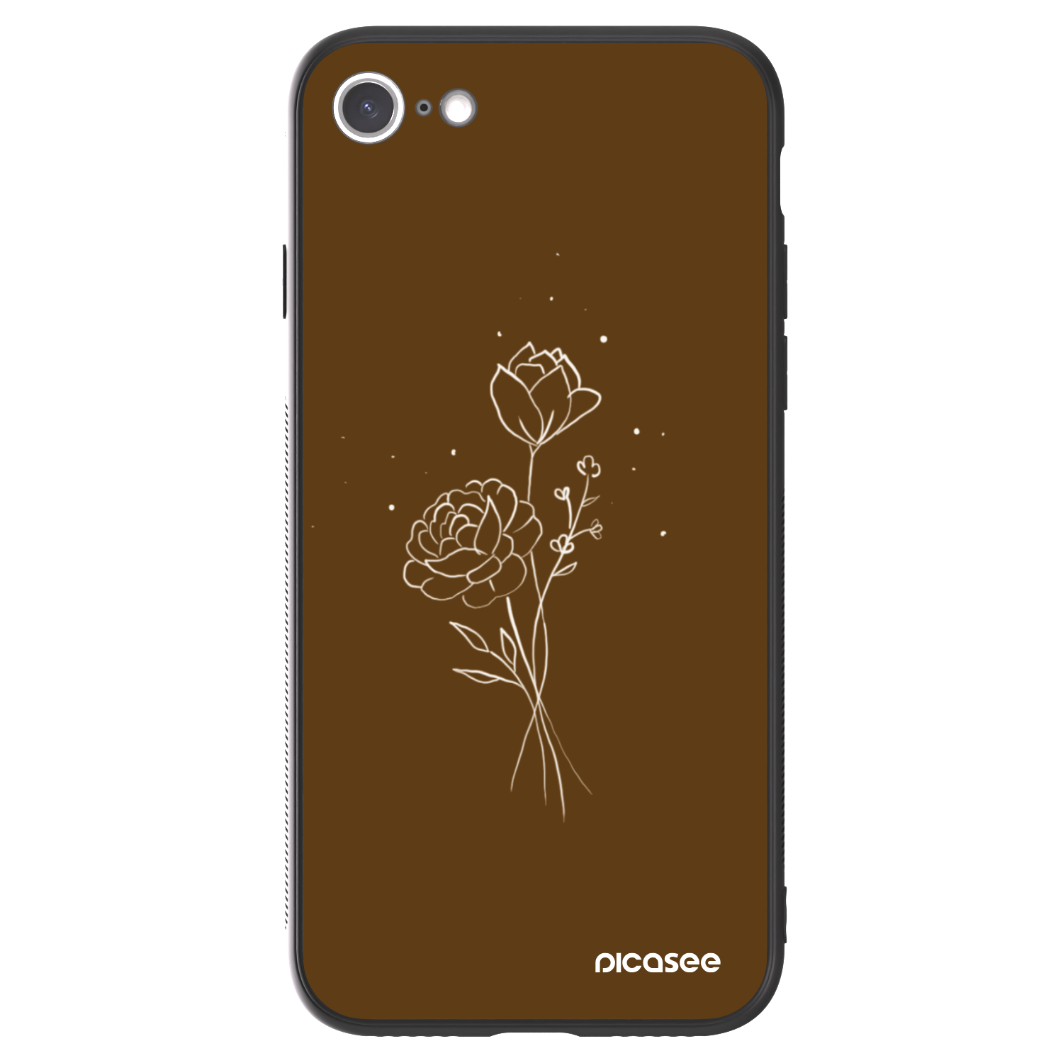 Picasee ULTIMATE CASE für Apple iPhone SE 2020 - Brown flowers