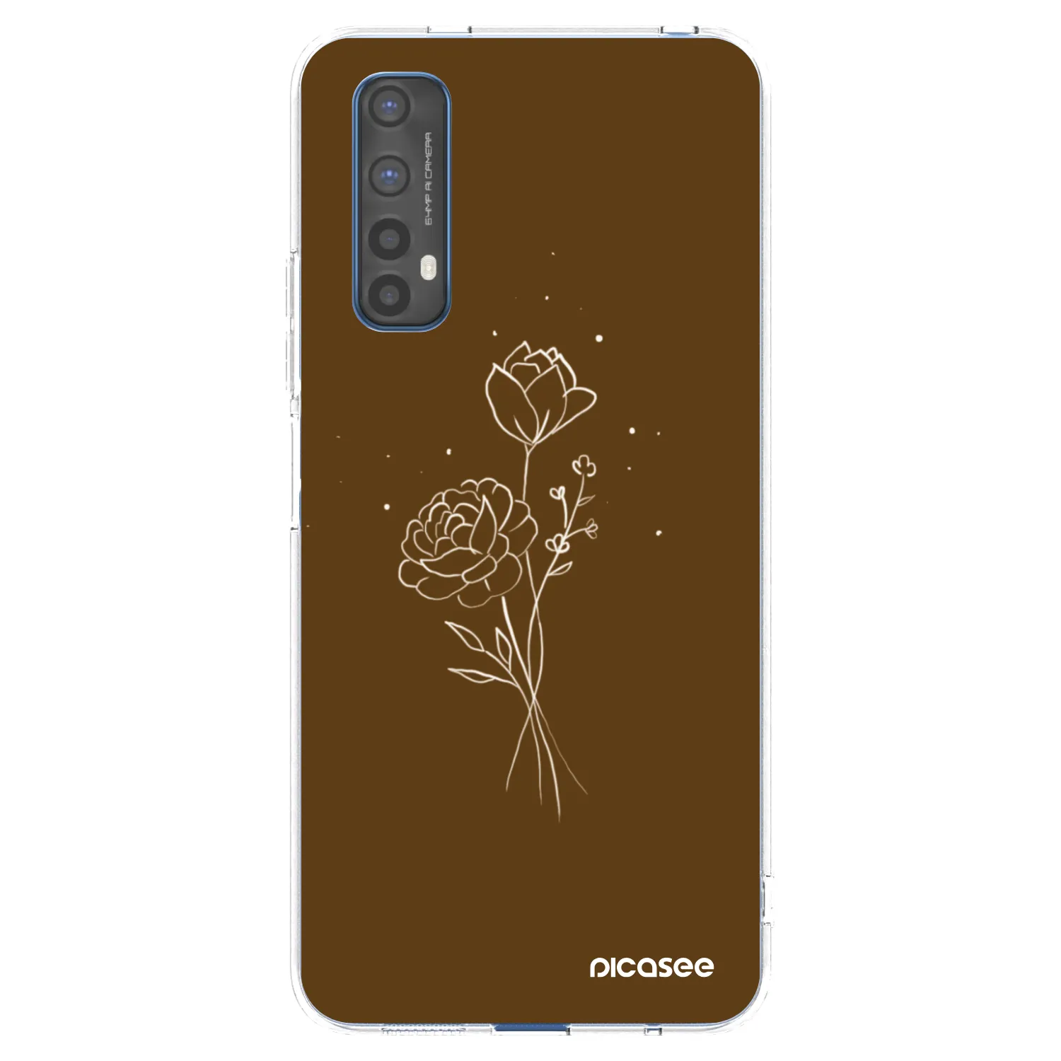 Picasee Realme 7 Hülle - Transparentes Silikon - Brown flowers