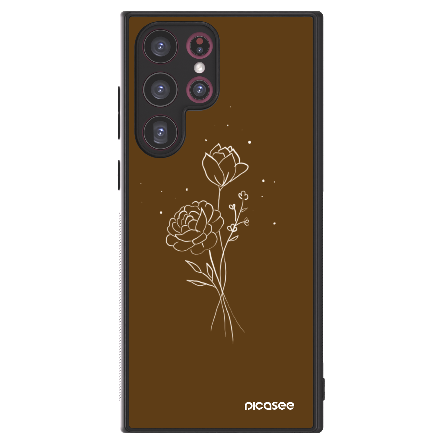 Picasee ULTIMATE CASE für Samsung Galaxy S22 Ultra 5G - Brown flowers