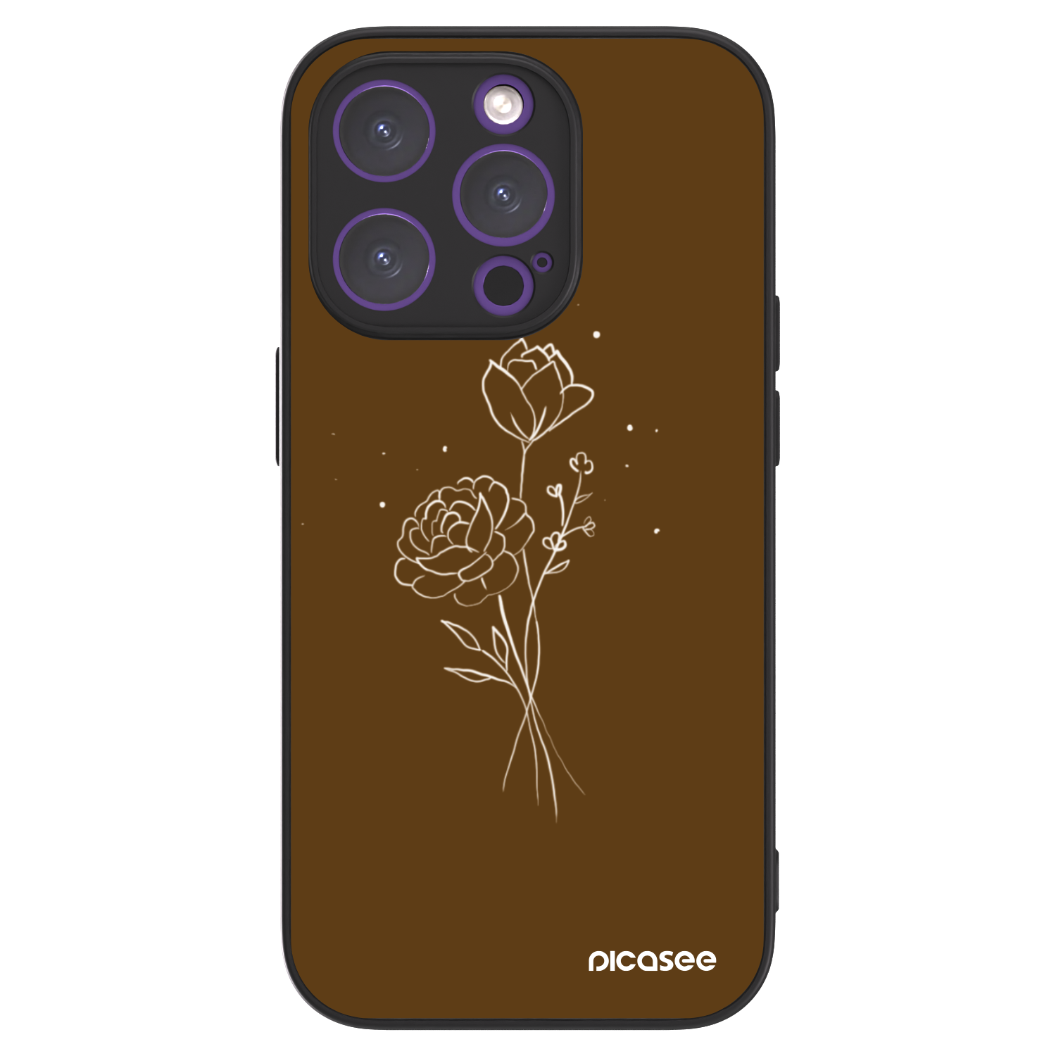 Picasee ULTIMATE CASE für Apple iPhone 14 Pro - Brown flowers
