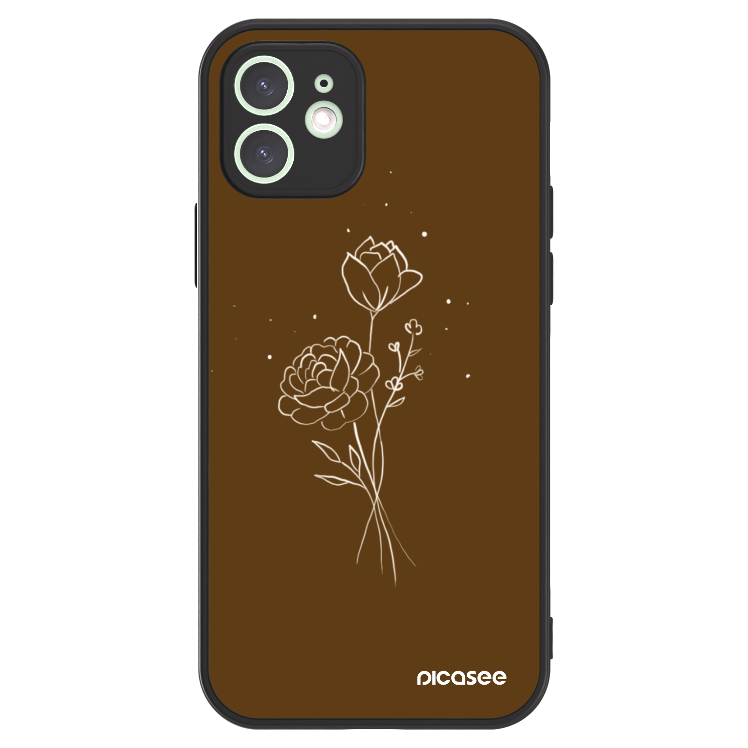 Picasee ULTIMATE CASE MagSafe für Apple iPhone 12 - Brown flowers
