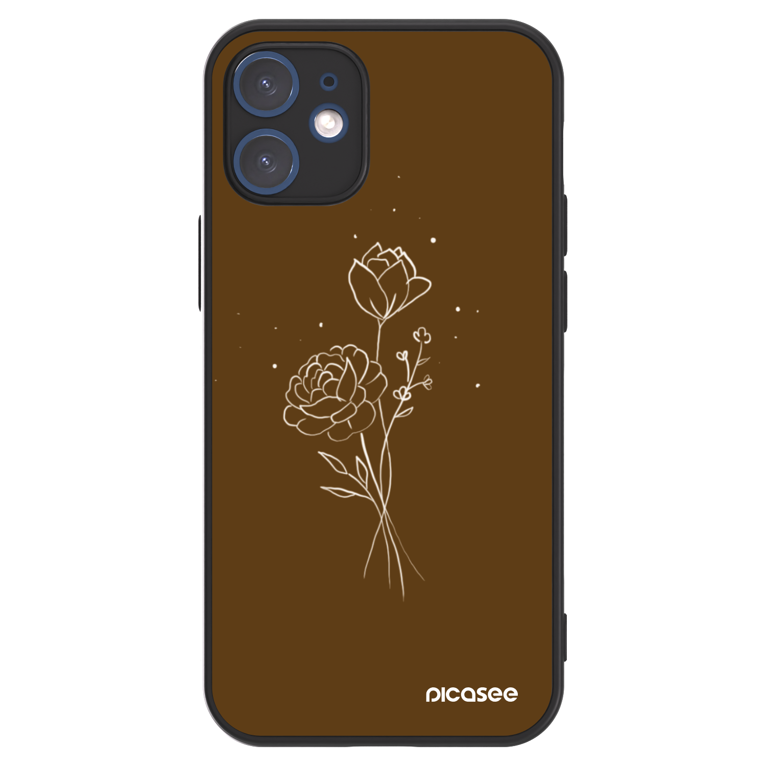 Picasee ULTIMATE CASE MagSafe für Apple iPhone 12 mini - Brown flowers