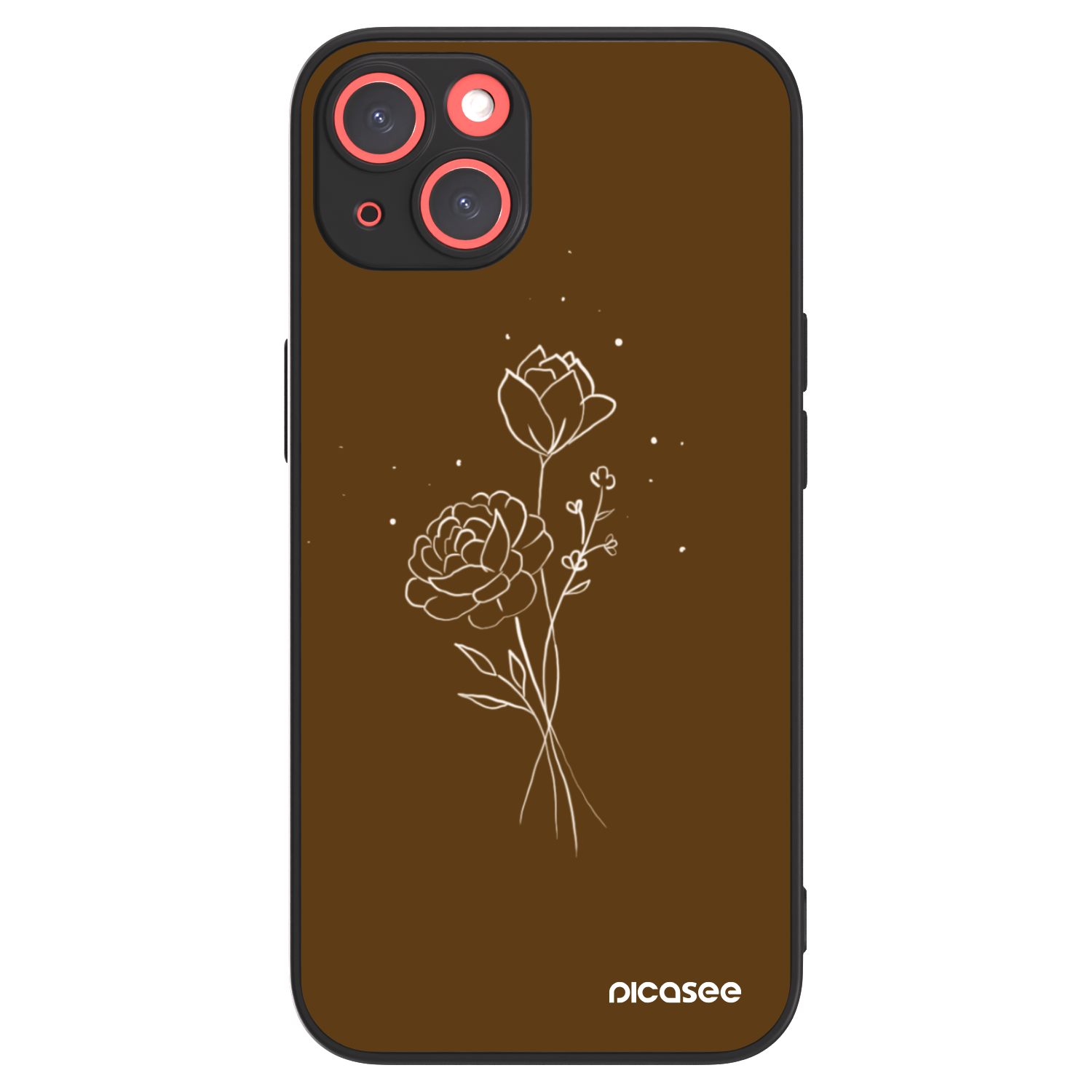 Picasee ULTIMATE CASE MagSafe für Apple iPhone 13 - Brown flowers