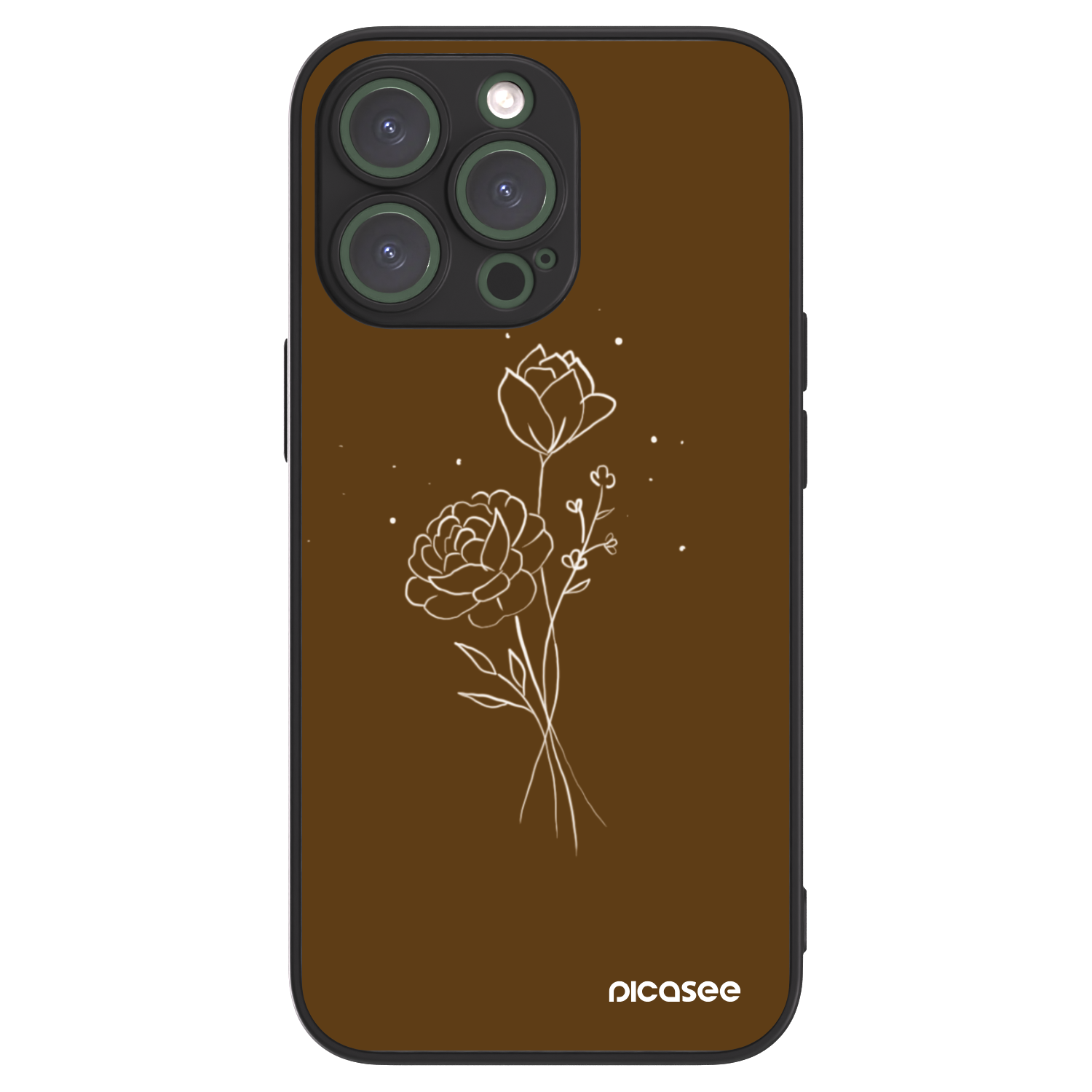 Picasee ULTIMATE CASE MagSafe für Apple iPhone 13 Pro - Brown flowers