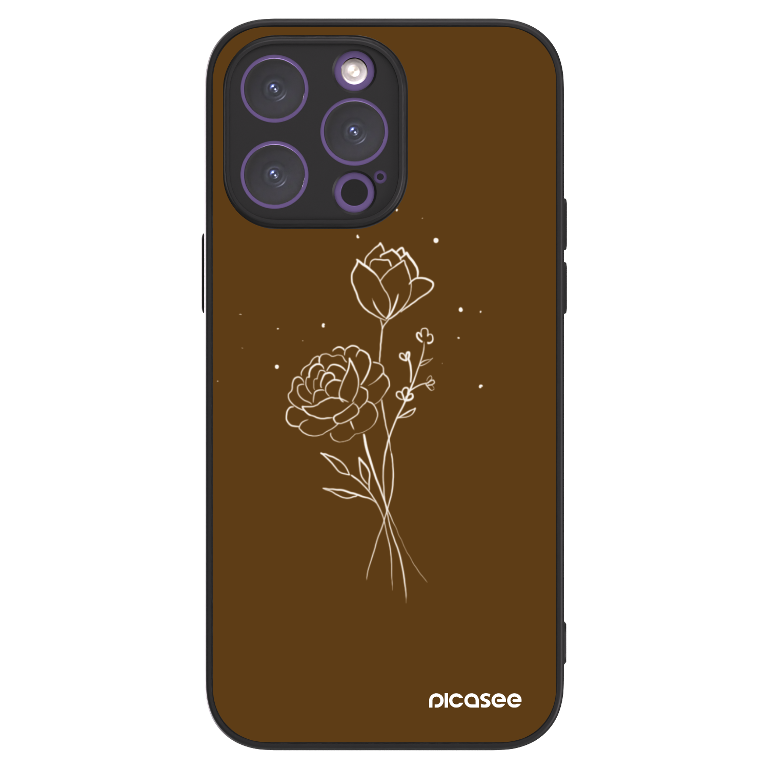 Picasee ULTIMATE CASE MagSafe für Apple iPhone 14 Pro Max - Brown flowers