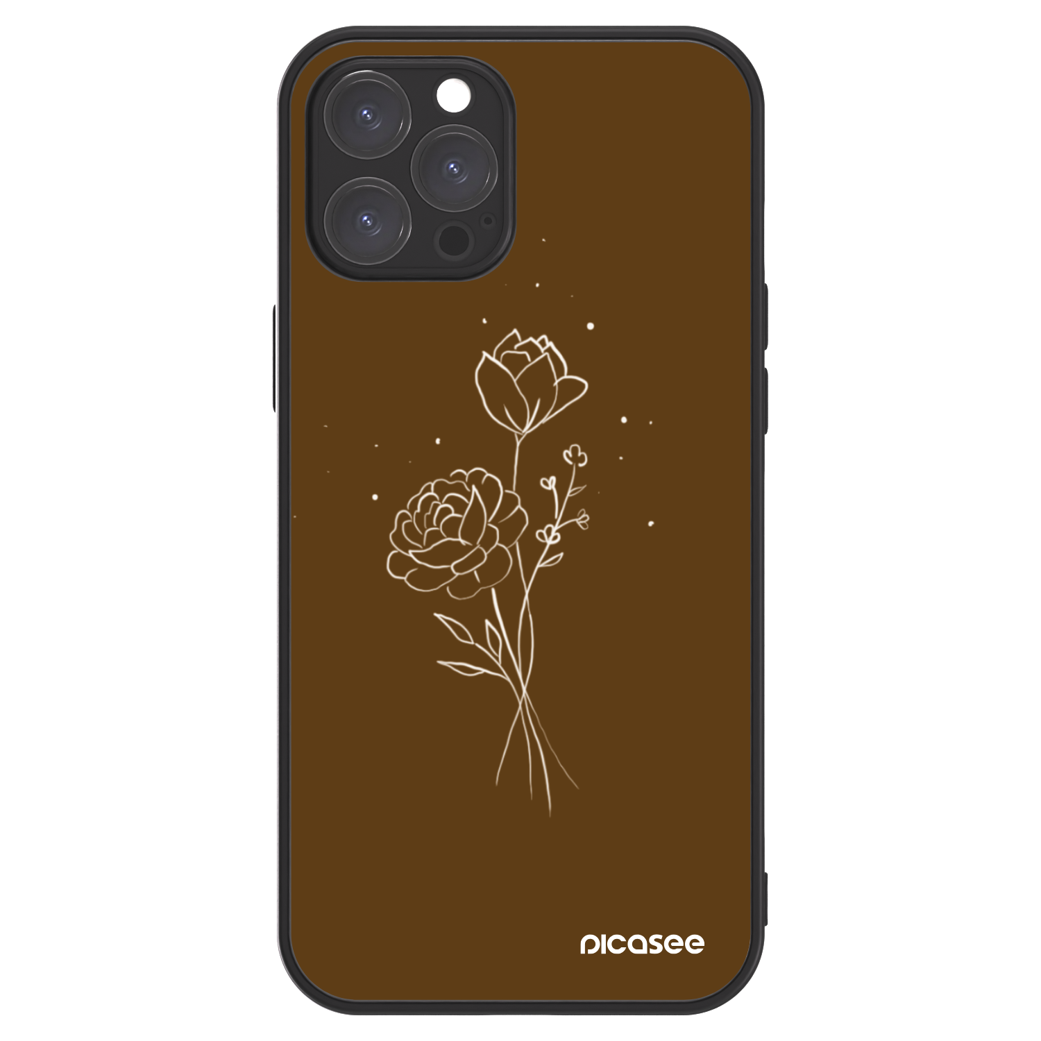 Picasee ULTIMATE CASE MagSafe für Apple iPhone 12 Pro Max - Brown flowers