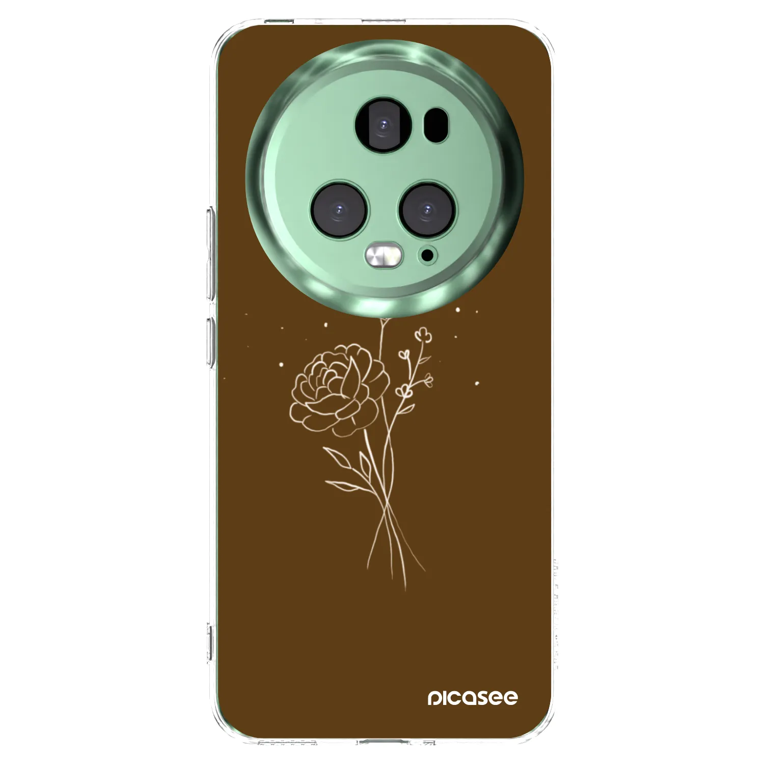 Picasee Honor Magic5 Pro Hülle - Transparentes Silikon - Brown flowers